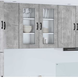 Mobile da cucina con lo scaffale Grigio cemento 40 x 31 x 80 cm 884640