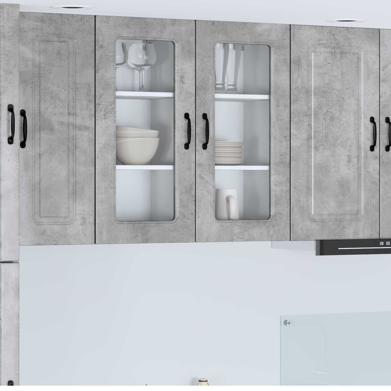 Mobile da cucina con lo scaffale-Armadio da cucina Grigio cemento 40 x 31 x 80 cm 976136