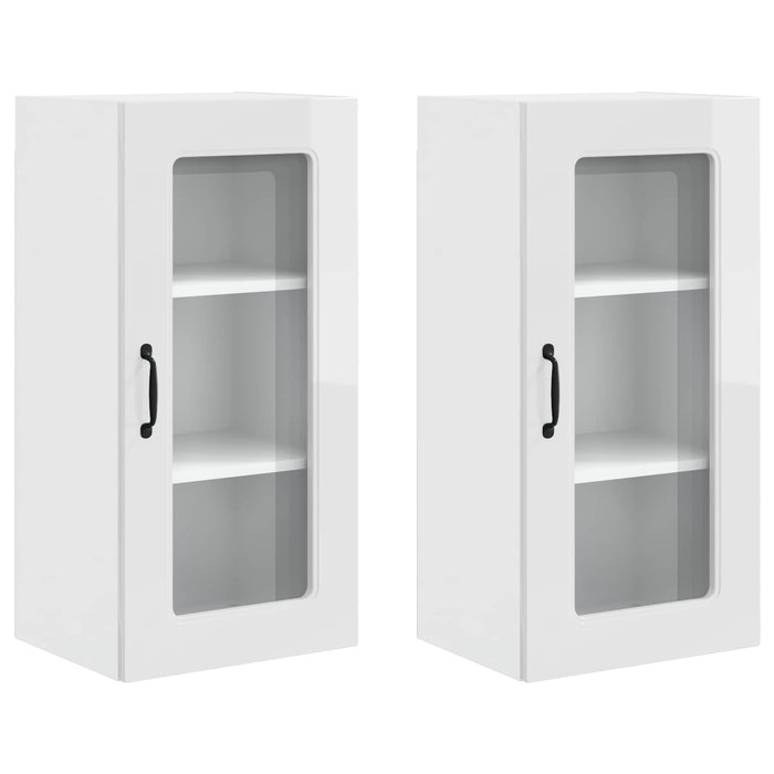 Mobile da cucina 2 pcs Bianco Lucido 40 x 31 x 80 cm 884643
