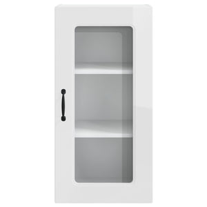 Mobile da cucina 2 pz-Set di 2 Armadio da cucina Bianco Lucido 40 x 31 x 80 cm 383172