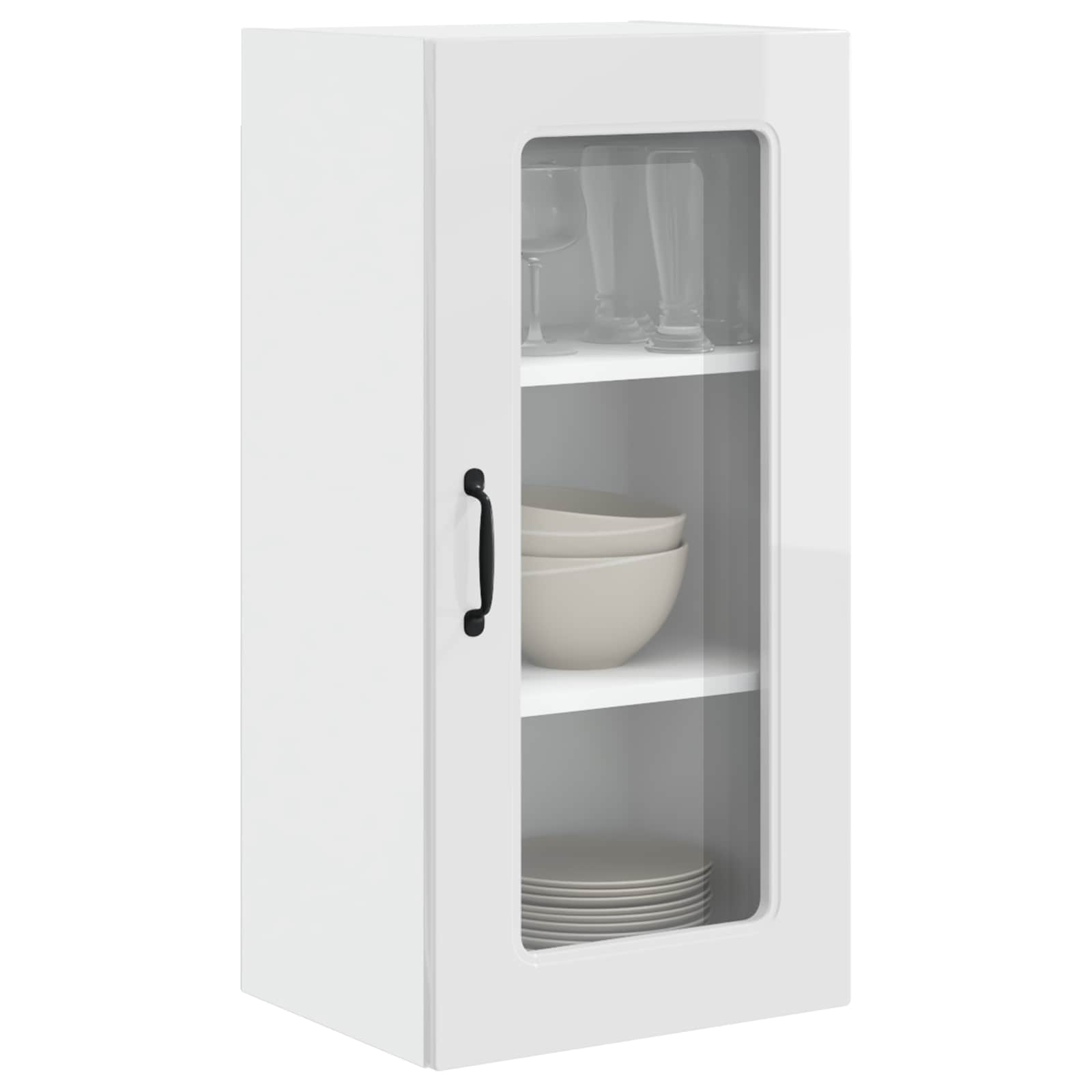 Mobile da cucina 2 pz-Set di 2 Armadio da cucina Bianco Lucido 40 x 31 x 80 cm 383172