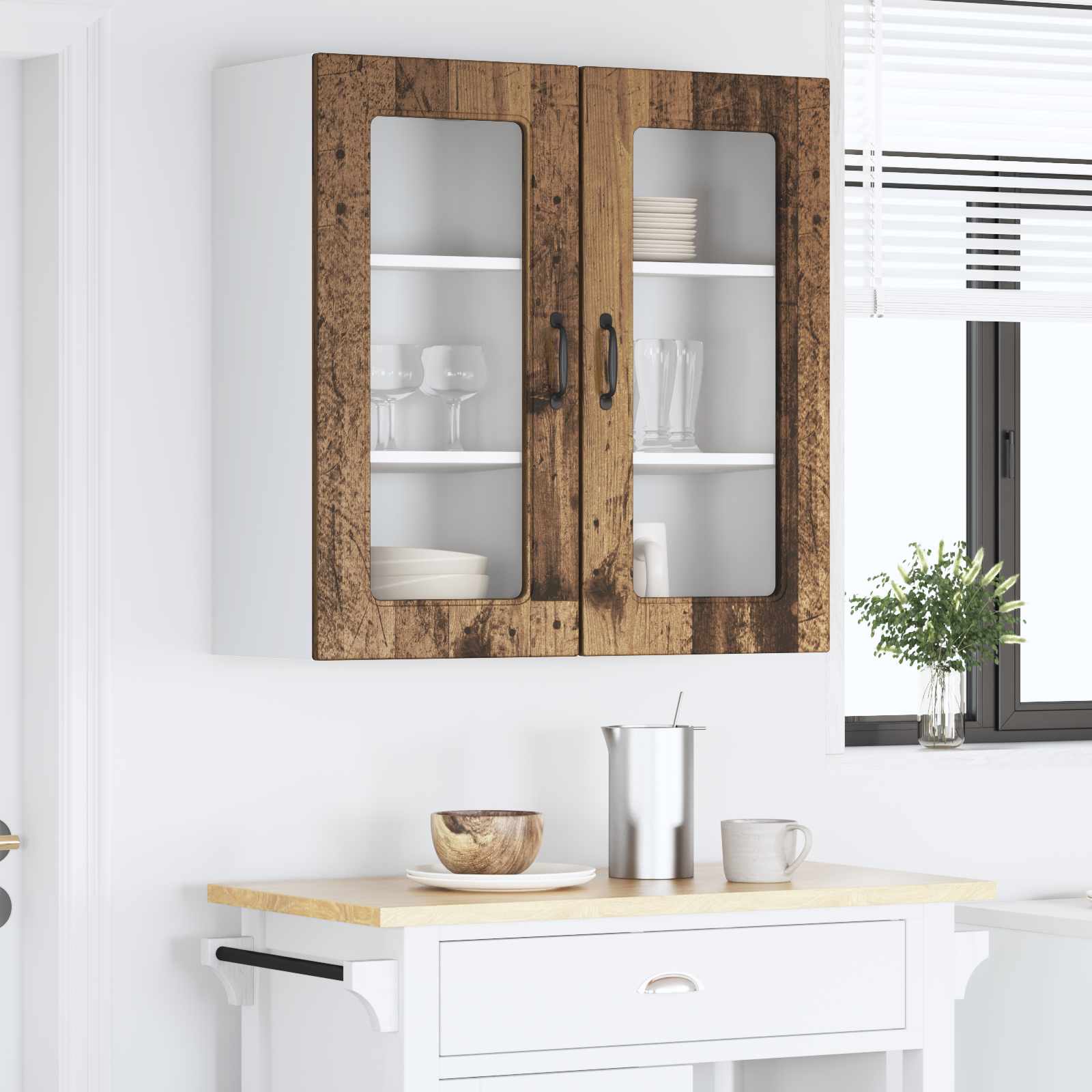 Mobile da cucina 2 pcs Legno vecchio 40 x 31 x 80 cm 884651