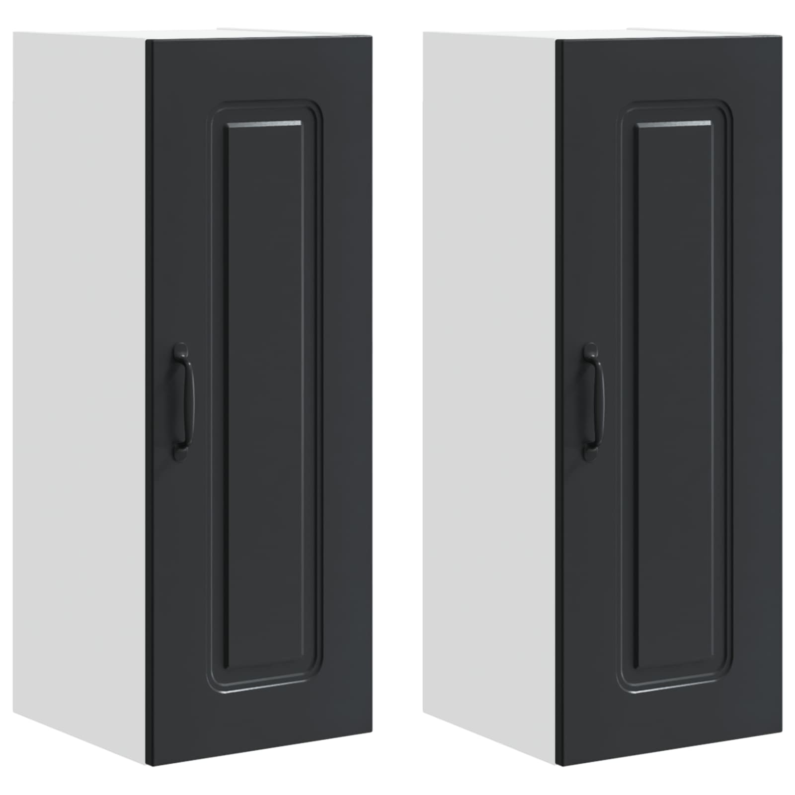 Mobile da cucina 2 pcs Nero 30 x 31 x 80 cm Legno multistrato 884657