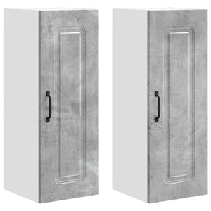 Mobile da cucina 2 pz-Set di 2 Armadio da cucina Grigio cemento 30 x 31 x 80 cm 684887