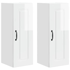 Mobile da cucina 2 pz-Set di 2 Armadio da cucina Bianco Lucido 30 x 31 x 80 cm 357954