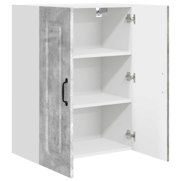 Mobile da cucina con lo scaffale Grigio cemento 60 x 31 x 80 cm 884697