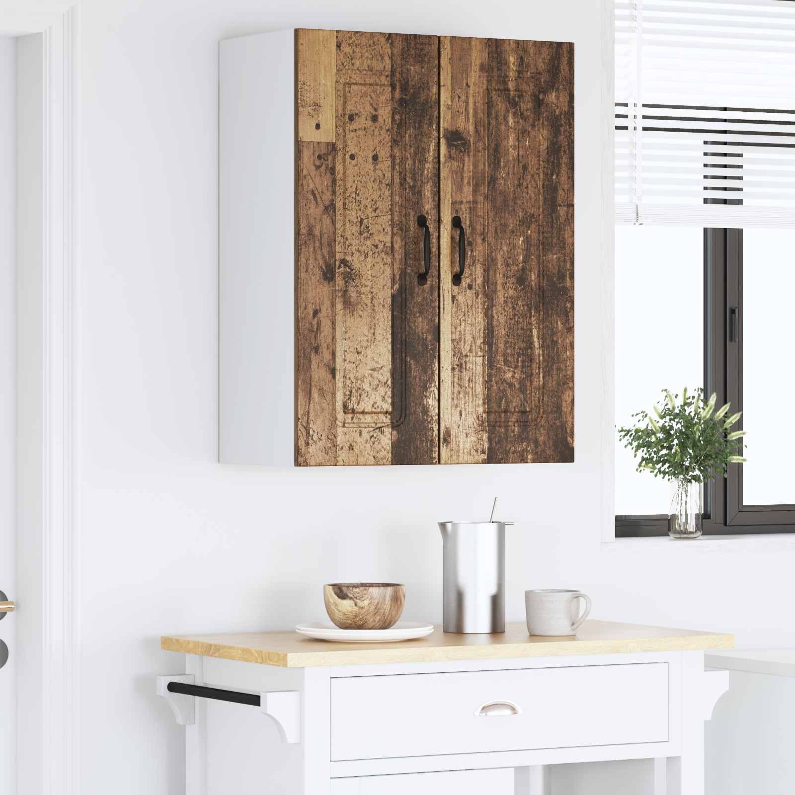 Mobile da cucina con lo scaffale Legno vecchio 60 x 31 x 80 cm 884702