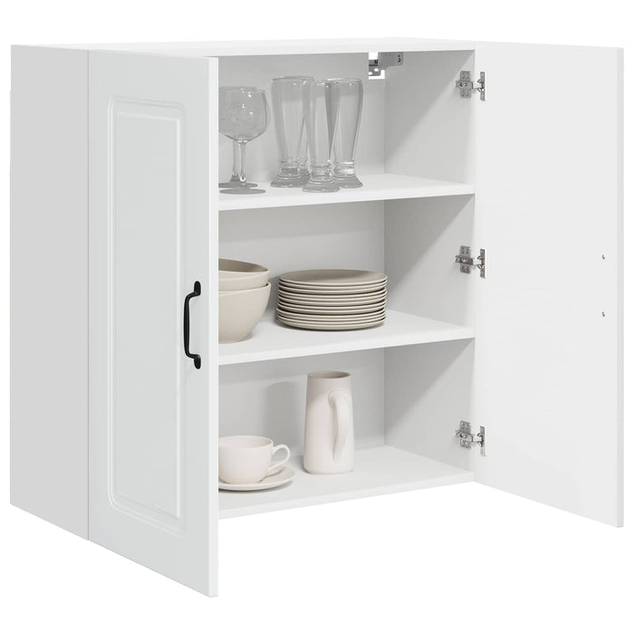Mobile da cucina con lo scaffale-Armadio da cucina Bianco Lucido 80 x 31 x 80 cm 744756