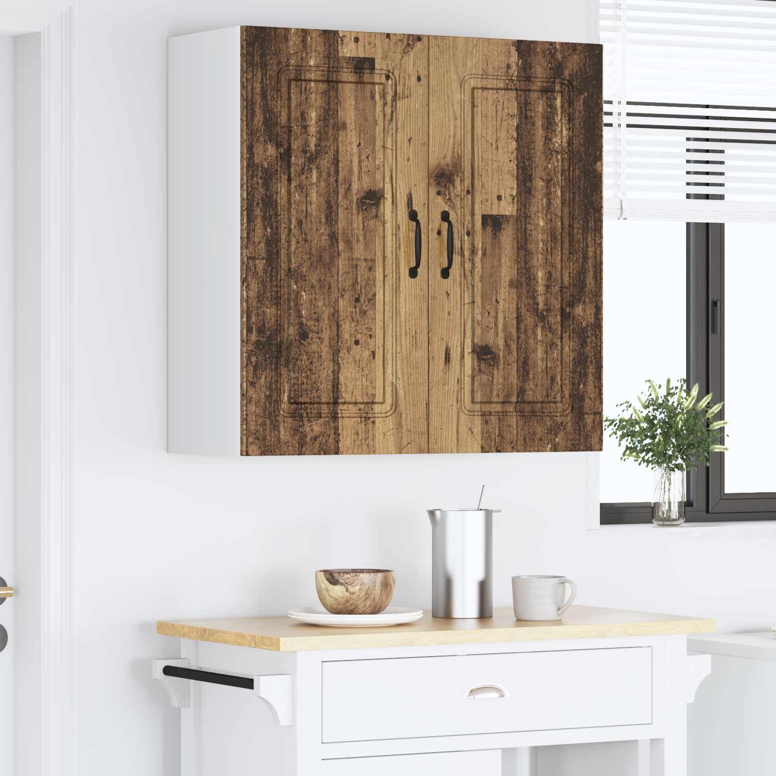 Mobile da cucina con lo scaffale Legno vecchio 80 x 31 x 80 cm 884712