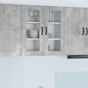 Mobile da cucina con lo scaffale-Armadio da cucina Grigio cemento 80 x 31 x 80 cm 460002