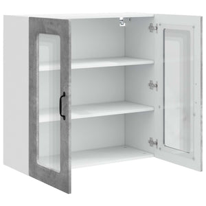 Mobile da cucina con lo scaffale-Armadio da cucina Grigio cemento 80 x 31 x 80 cm 460002