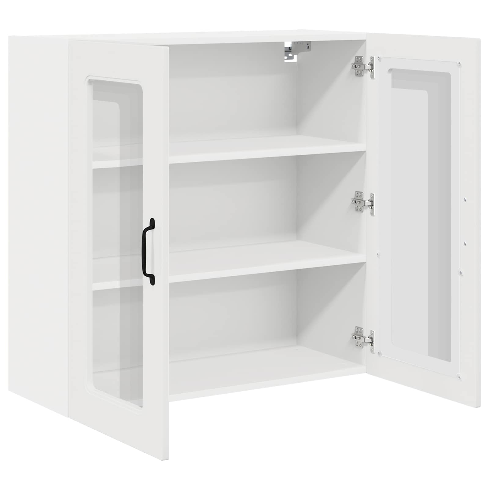 Mobile da cucina con lo scaffale-Armadio da cucina Bianco Lucido 80 x 31 x 80 cm 409316