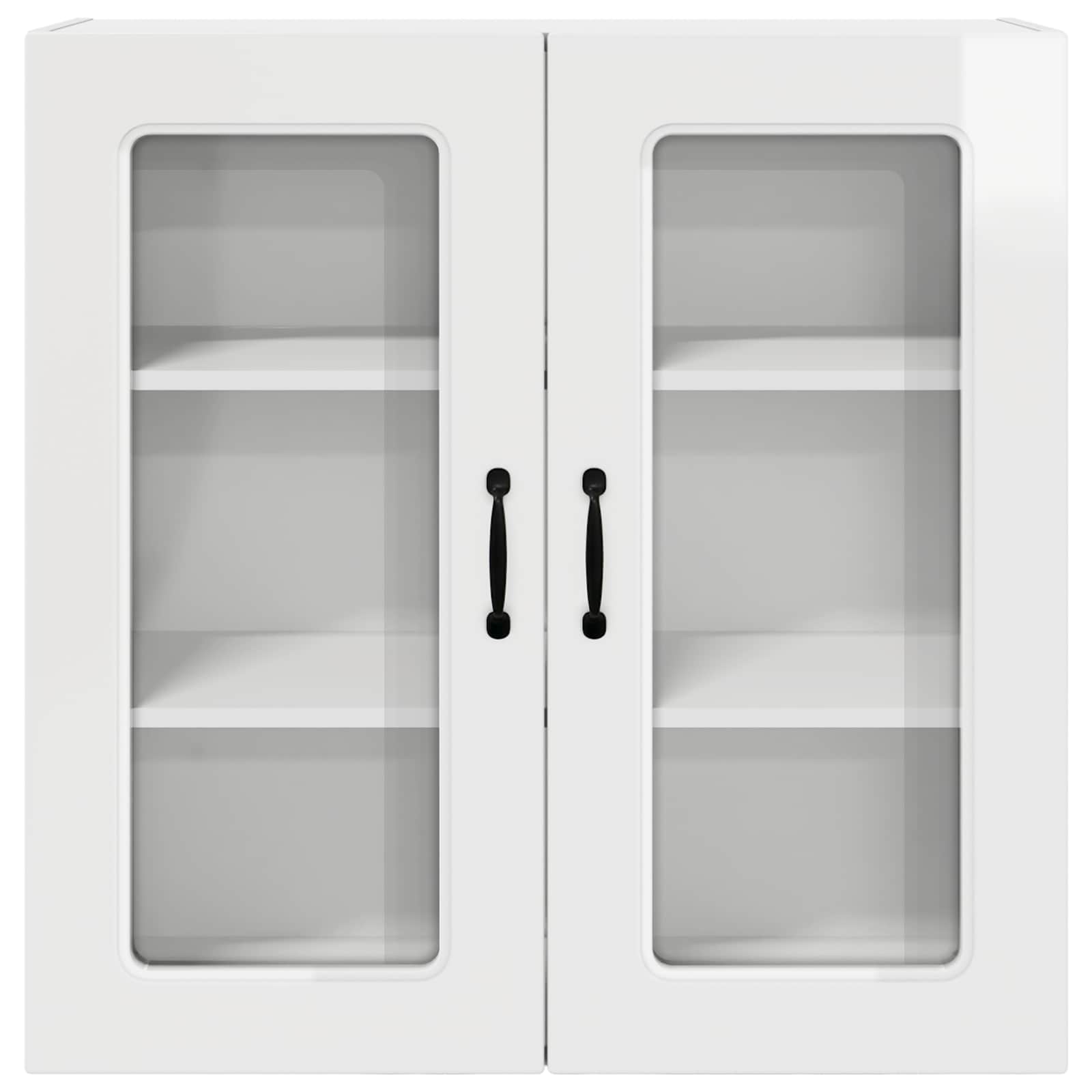 Mobile da cucina con lo scaffale-Armadio da cucina Bianco Lucido 80 x 31 x 80 cm 409316