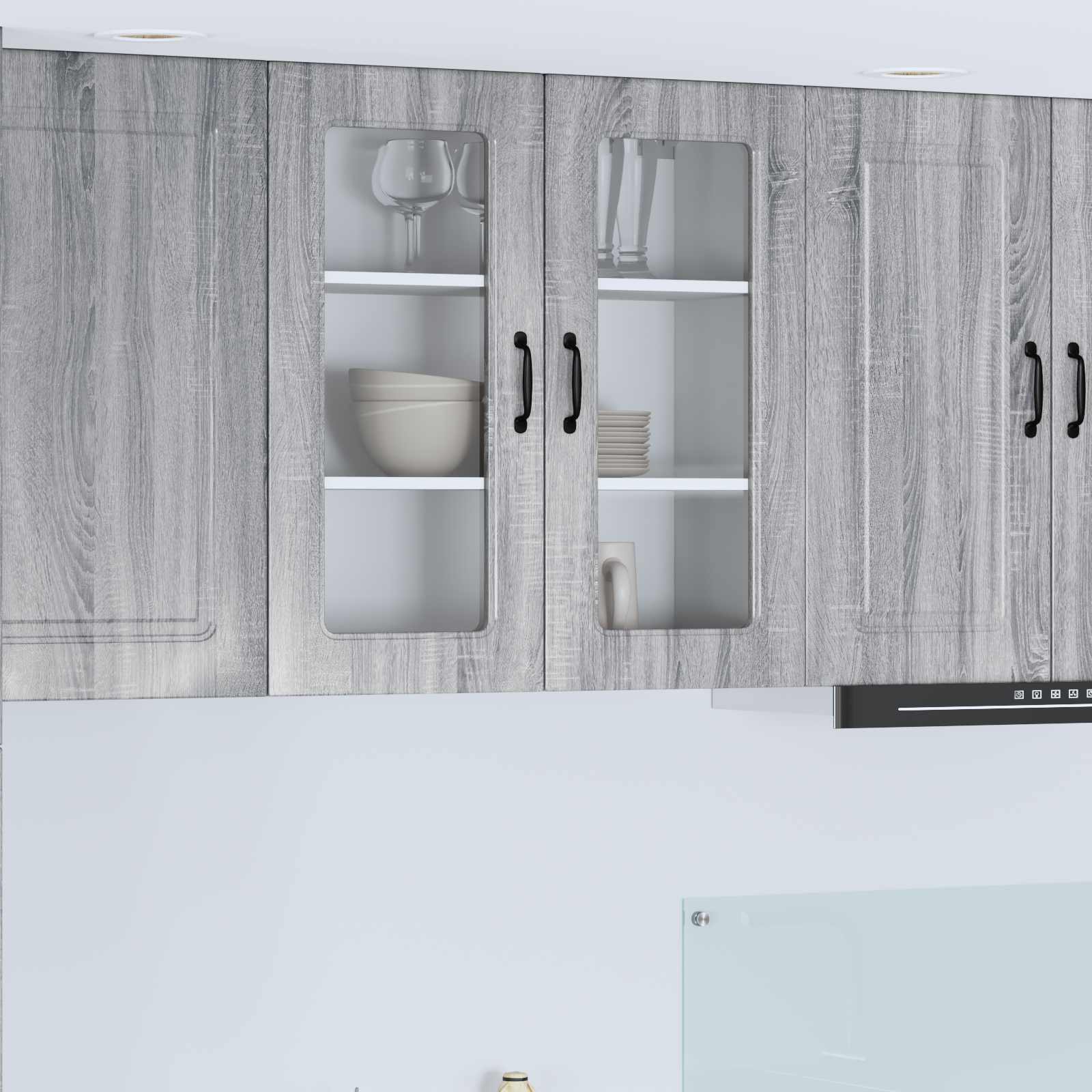 Mobile da cucina con lo scaffale-Armadio da cucina Grigio Sonoma 80 x 31 x 80 cm 450141