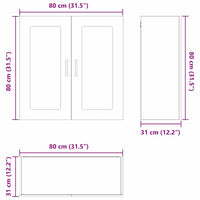 Mobile da cucina-Armadio da cucina Rovere artigianale 80 x 31 x 80 cm 431422