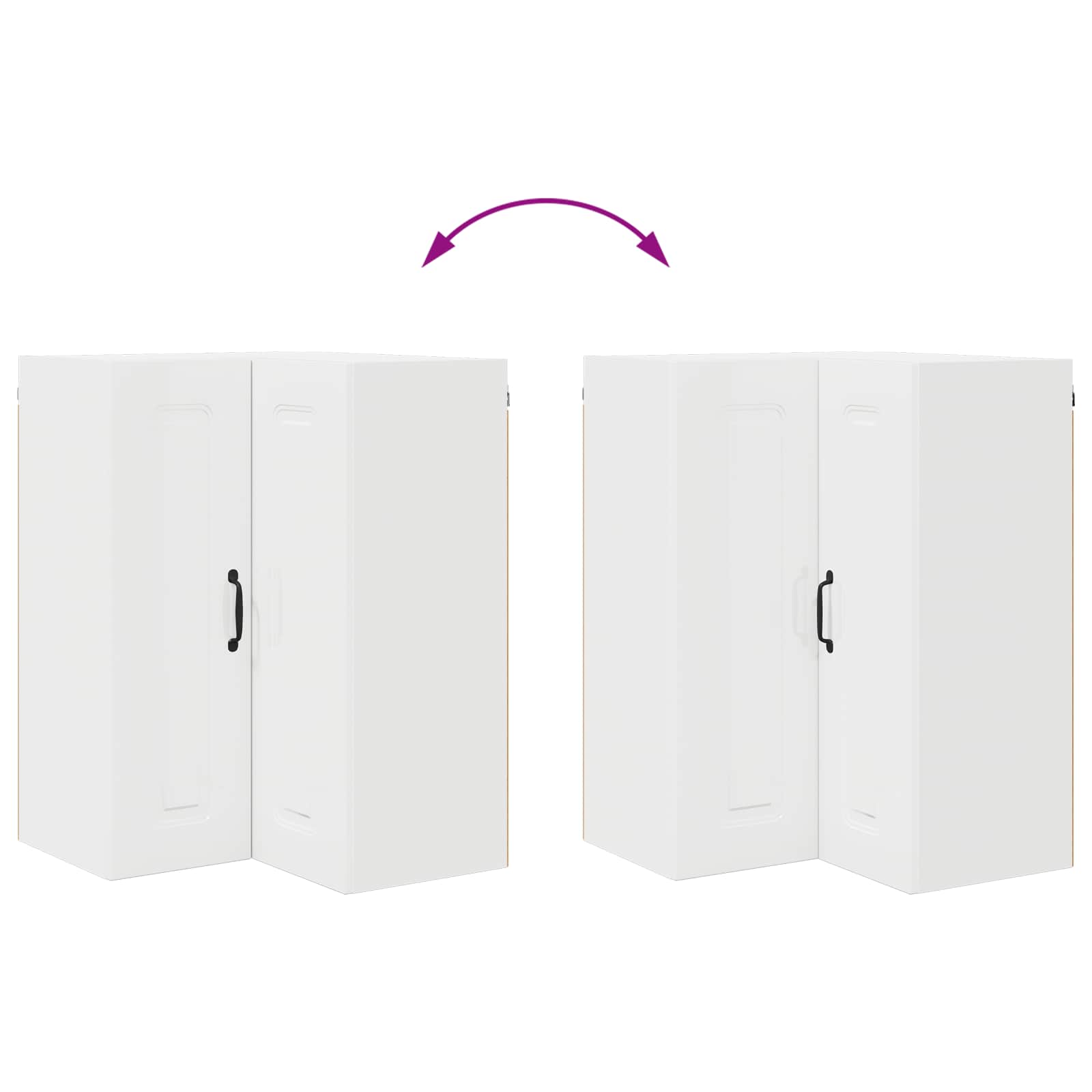 Mobile da cucina con lo scaffale-Armadio da cucina Bianco Lucido 57 x 57 x 80 cm 156313