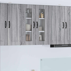 Mobile da cucina con lo scaffale-Armadio da cucina Grigio Sonoma 60 x 31 x 80 cm 787402