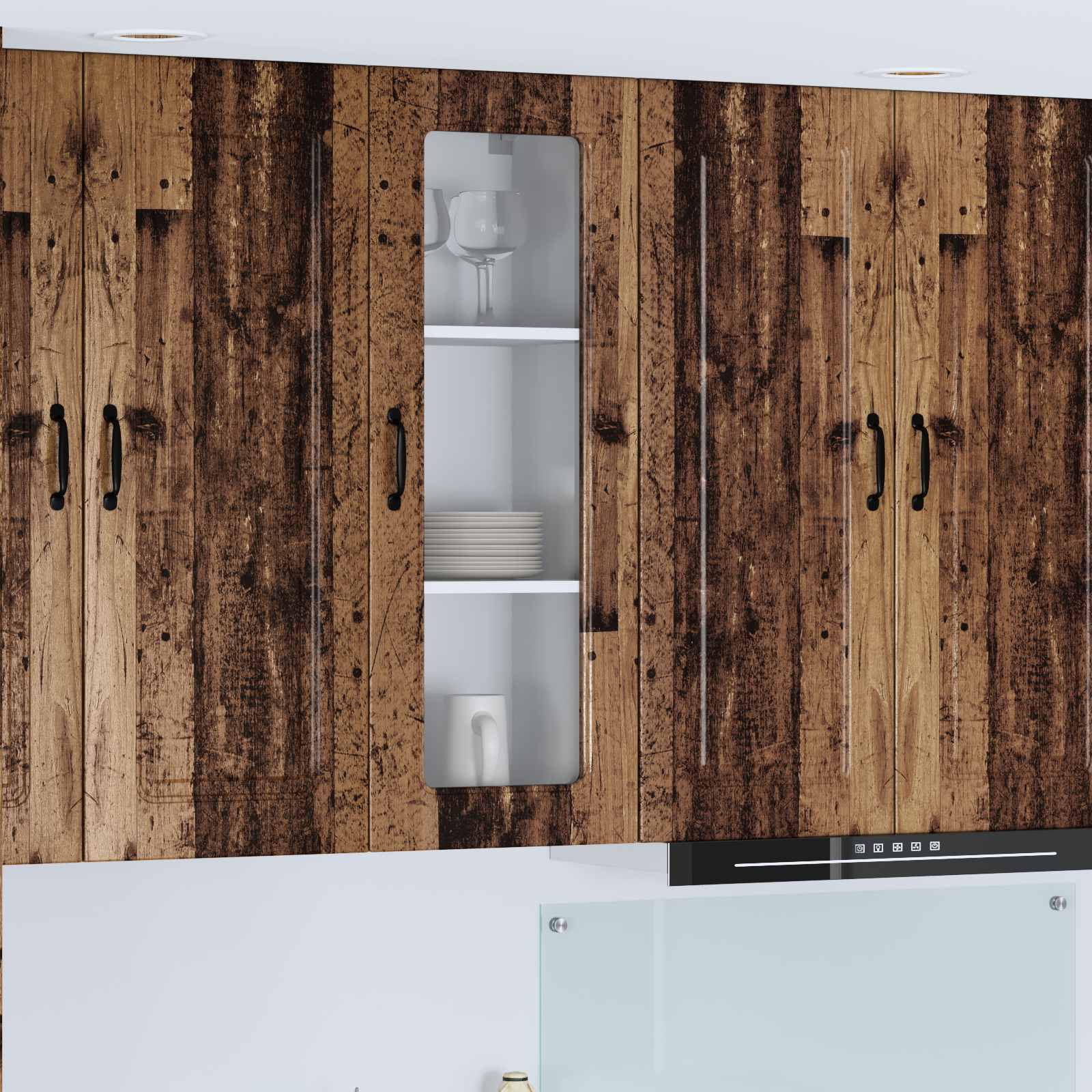 Mobile da cucina con lo scaffale-Armadio da cucina Legno vecchio 40 x 31 x 100 cm 326993