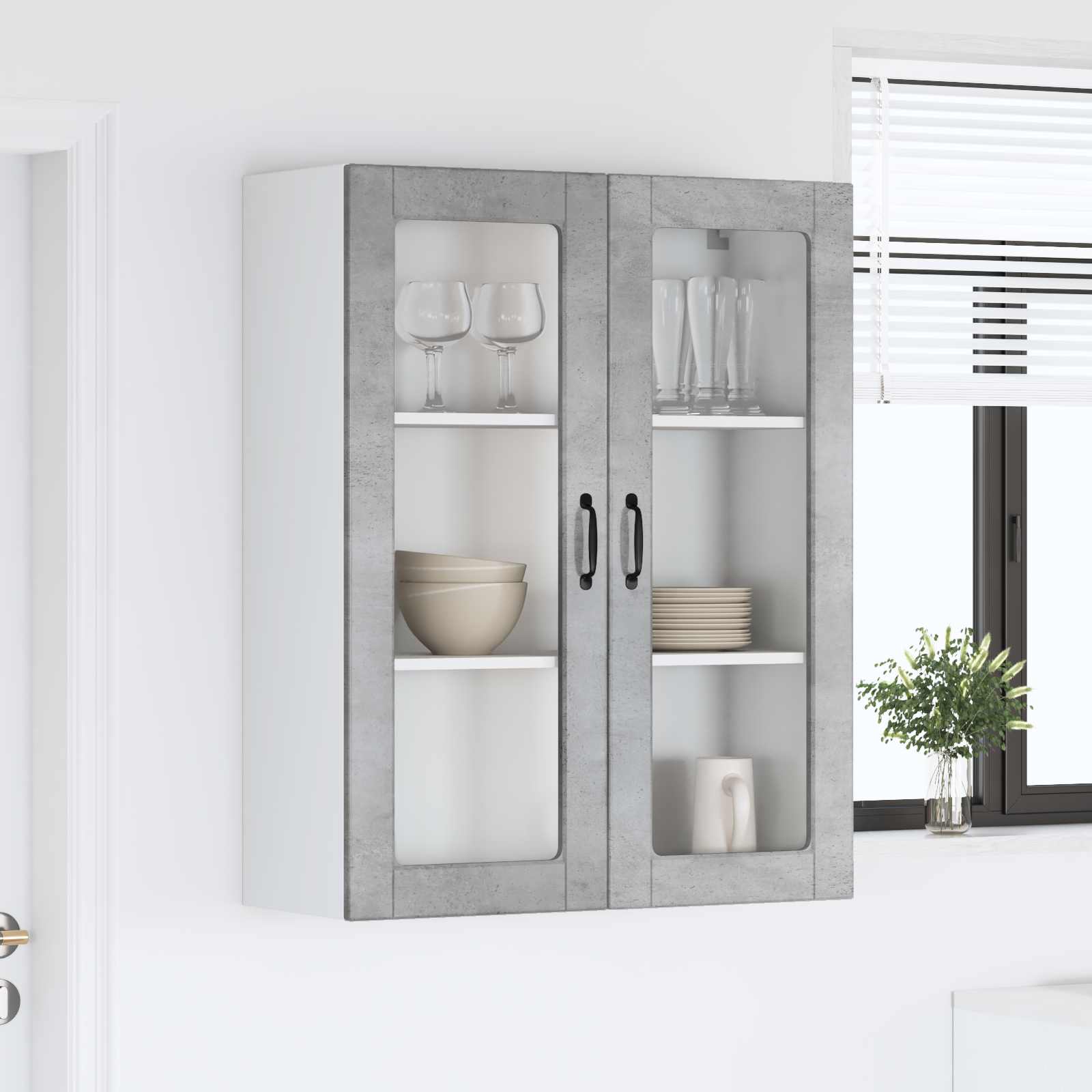 Mobile da cucina Grigio cemento 80 x 31 x 100 cm 884807