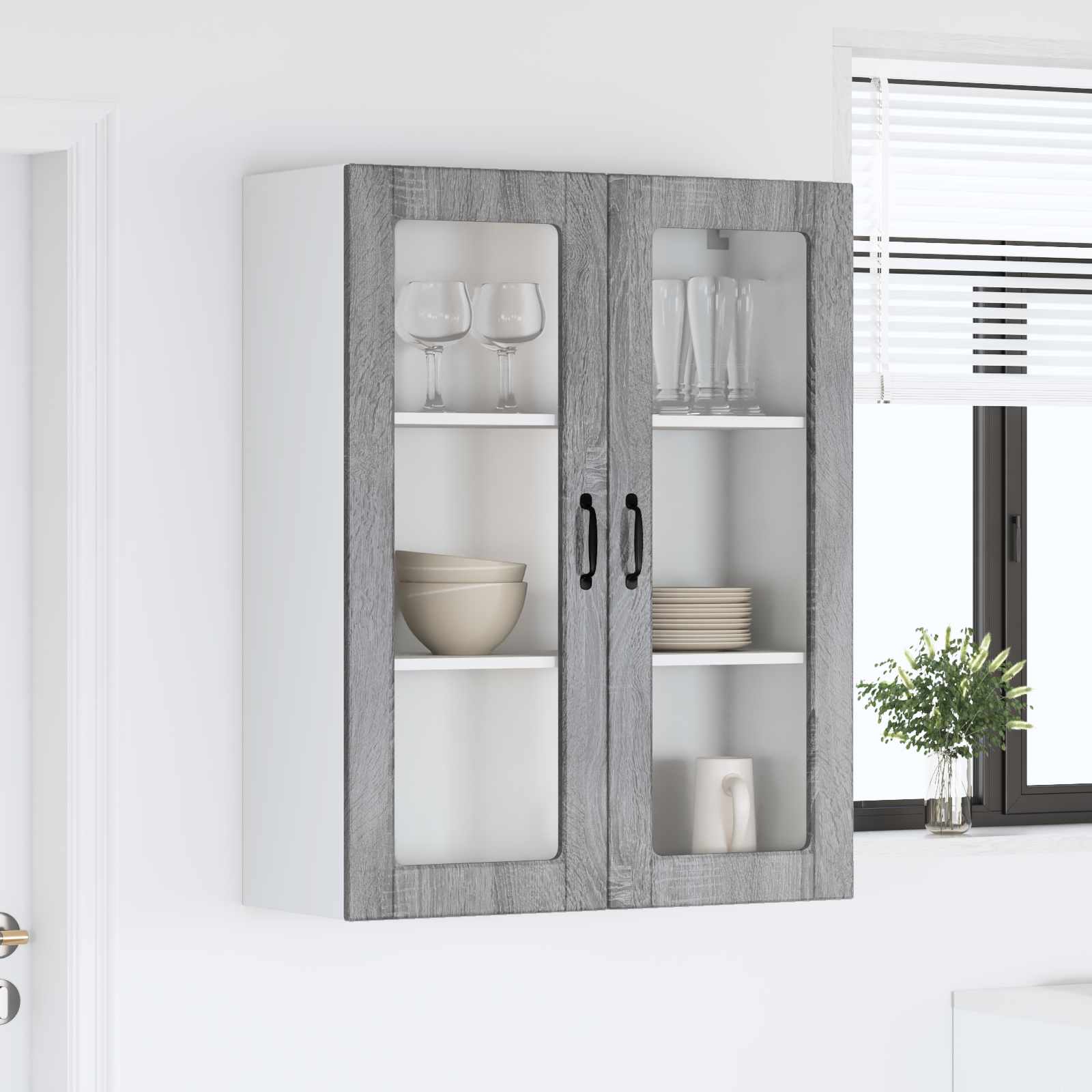 Mobile da cucina con lo scaffale Grigio Sonoma 80 x 31 x 100 cm 884810