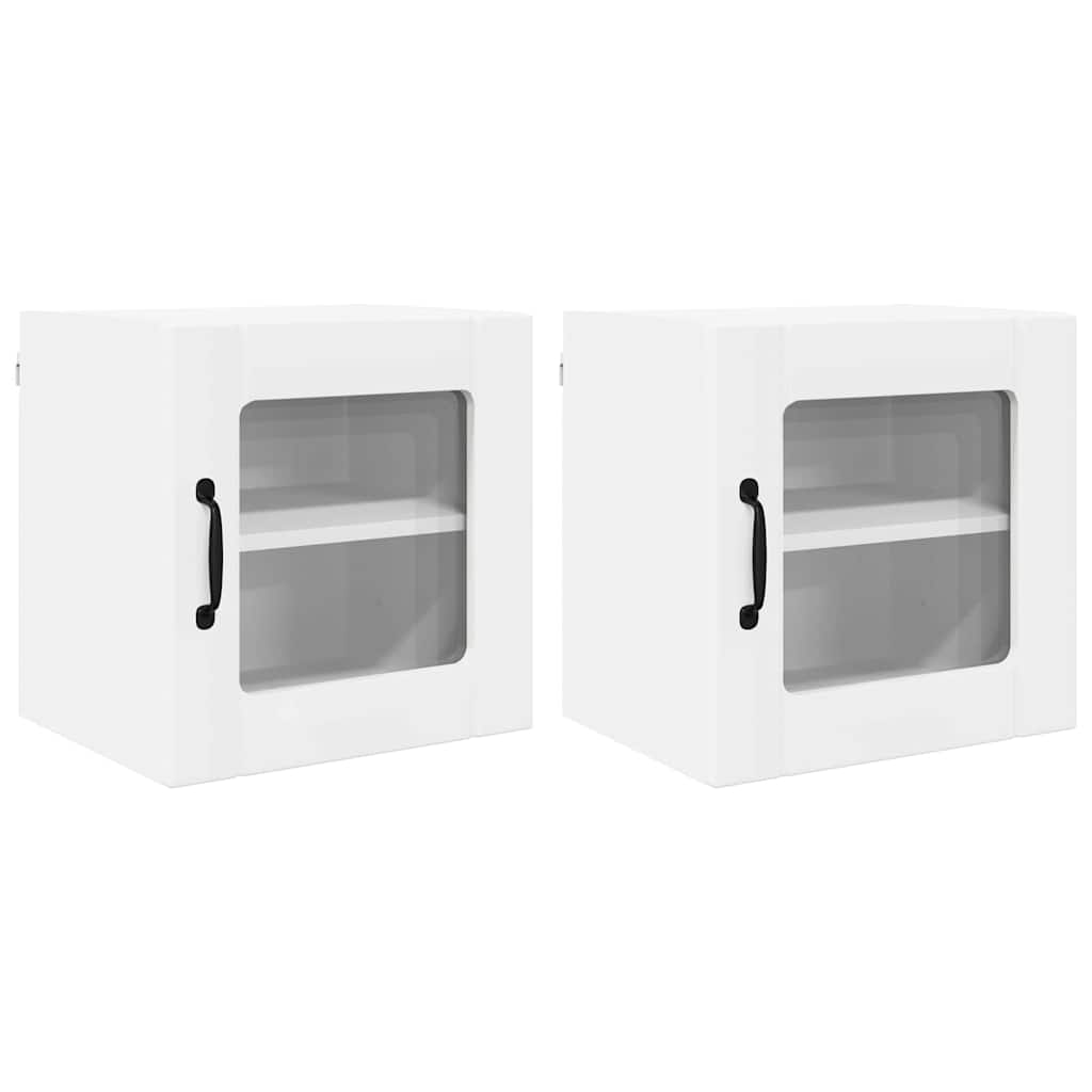 Pensile cucina 2 pcs Bianco 40 x 31 x 40 cm Legno multistrato 884835
