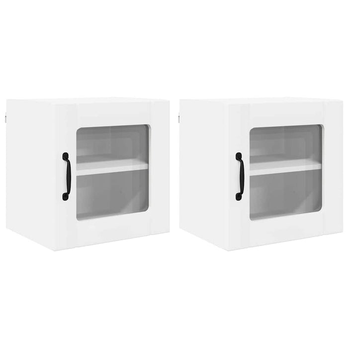 Pensile cucina 2 pcs Bianco 40 x 31 x 40 cm Legno multistrato 884835