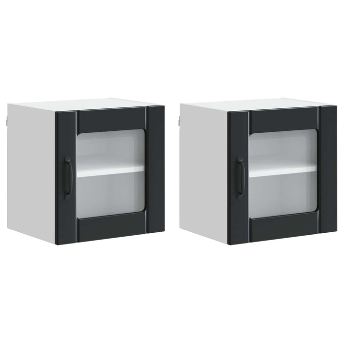 Mobile da cucina 2 pcs Nero 40 x 31 x 40 cm Legno multistrato 884837