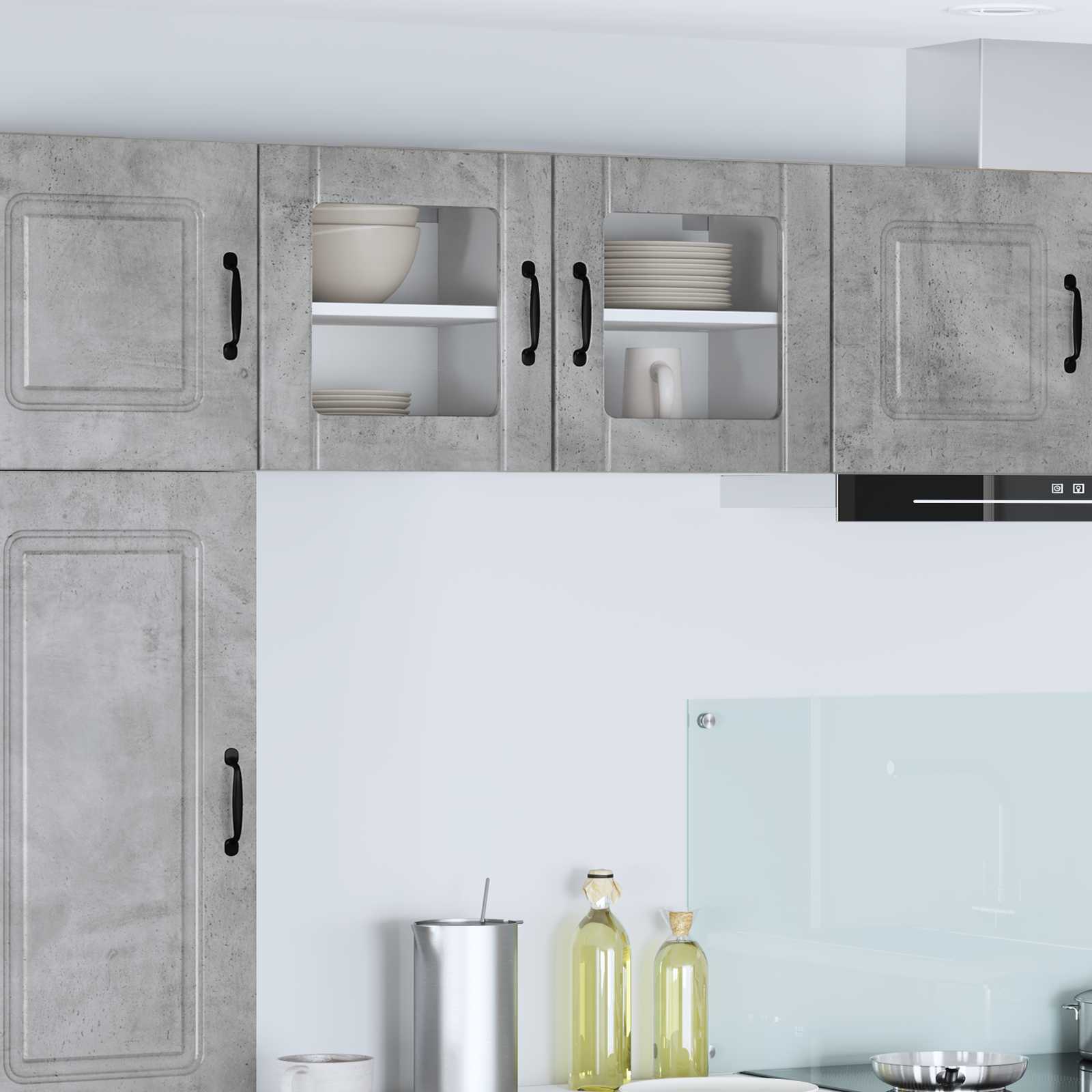 Mobile da cucina 2 pcs Grigio cemento 40 x 31 x 40 cm 884841