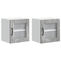 Mobile da cucina 2 pz-Set di 2 Armadio da cucina Grigio cemento 40 x 31 x 40 cm 362743