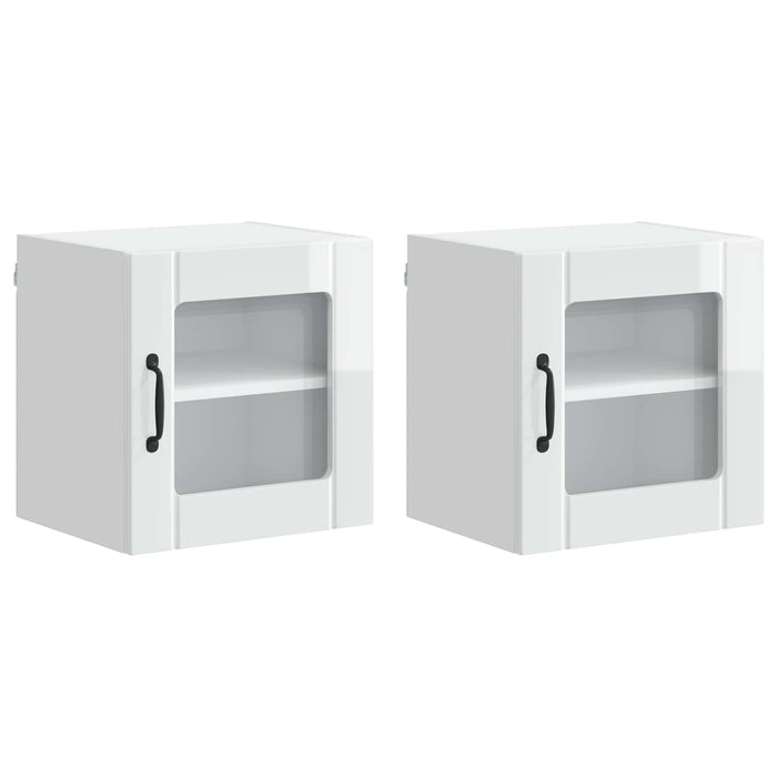 Mobile da cucina 2 pcs Bianco Lucido 40 x 31 x 40 cm 884843