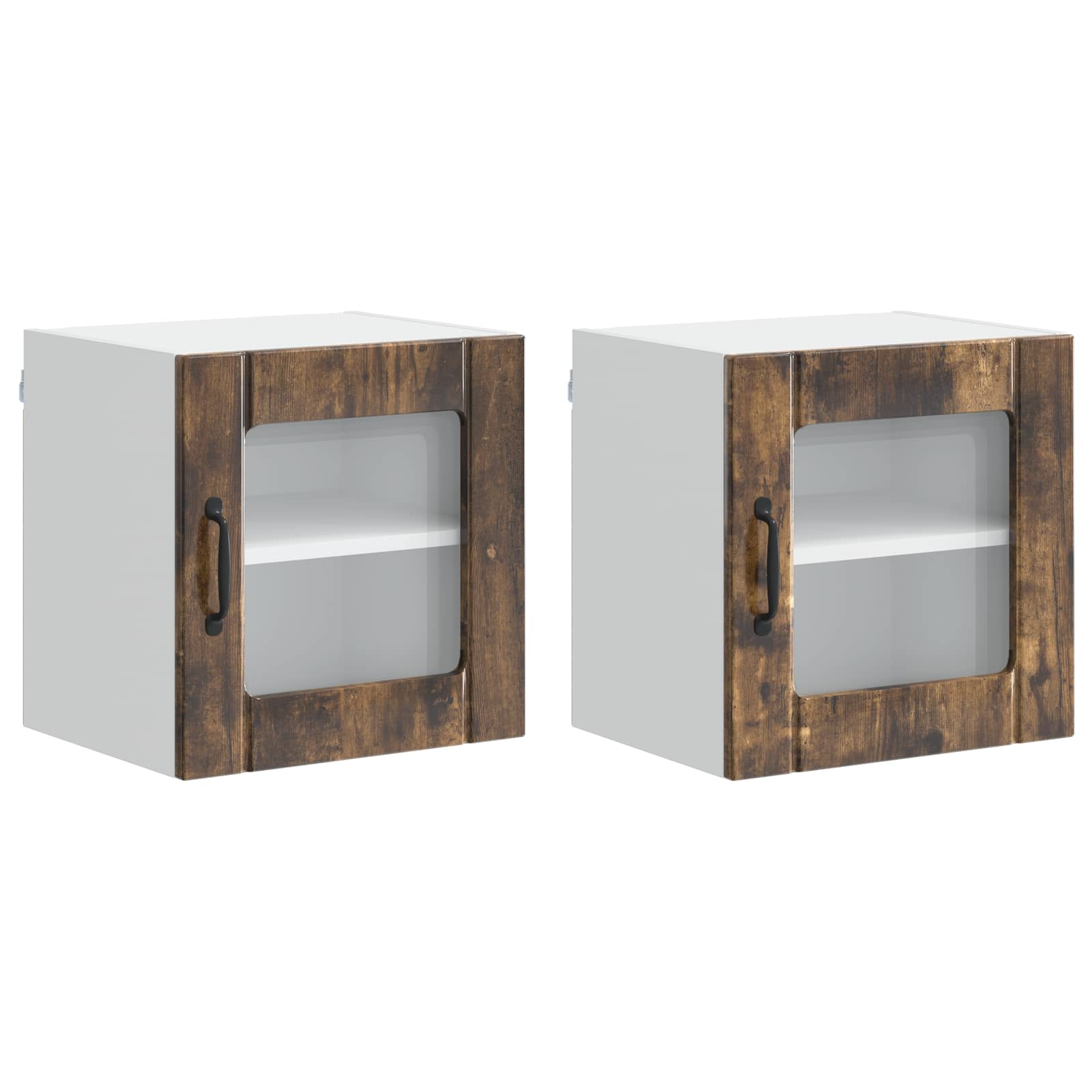 Mobile da cucina 2 pz-Set di 2 Armadio da cucina Rovere fum¨¦ 40 x 31 x 40 cm 428934