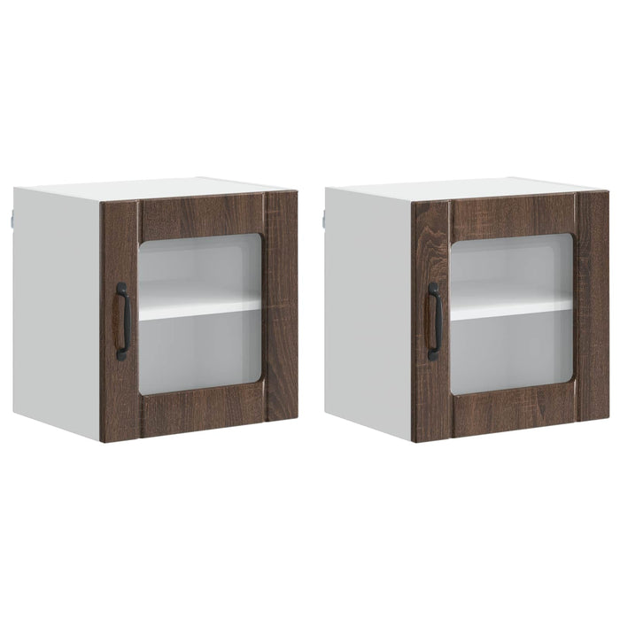 Mobile da cucina 2 pz-Set di 2 Armadio da cucina Rovere Marrone 40 x 31 x 40 cm 985162