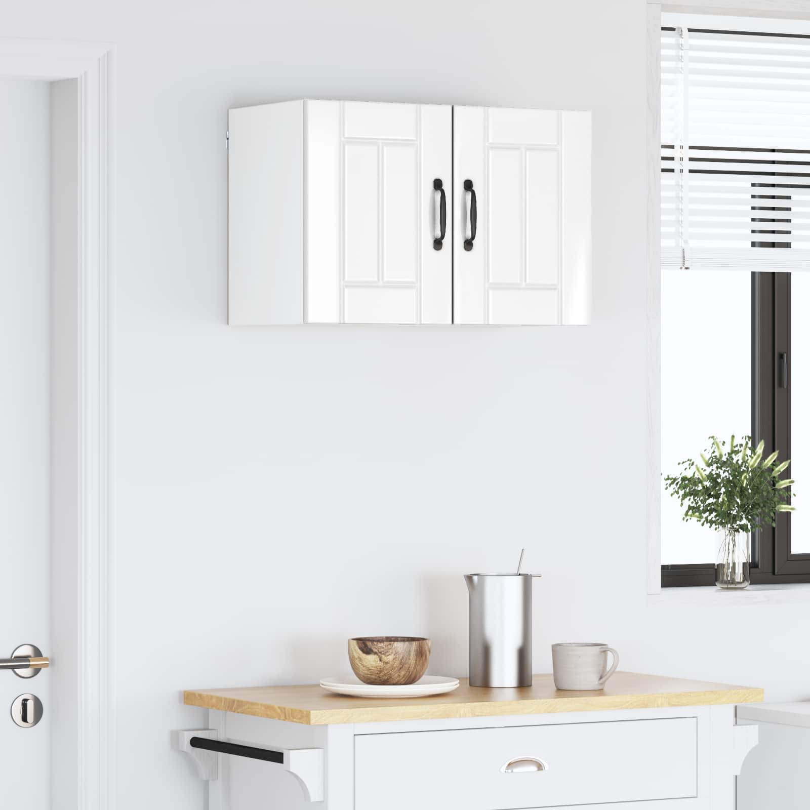 Mobile da cucina 2 pcs Bianco Lucido 30 x 31 x 40 cm 884863