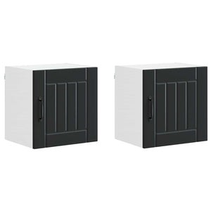 Mobile da cucina 2 pcs Nero 40 x 31 x 40 cm Legno multistrato 884877