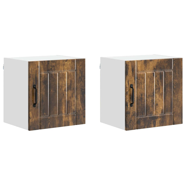 Mobile da cucina 2 pz-Set di 2 Armadio da cucina Rovere fum¨¦ 40 x 31 x 40 cm 889206
