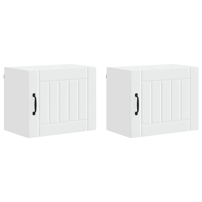 Mobile da cucina 2 pcs Bianco 50 x 31 x 40 cm Legno multistrato 884895