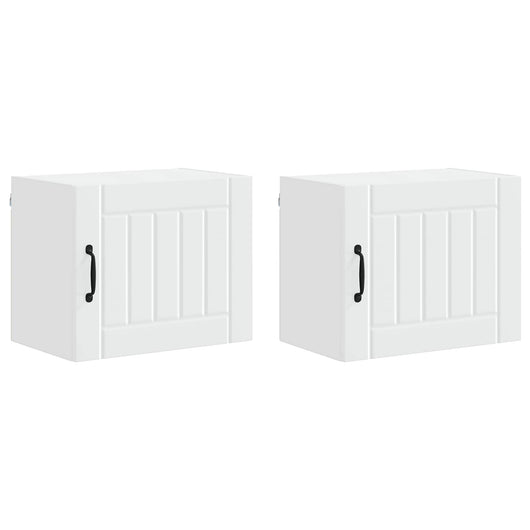 Mobile da cucina 2 pz-Set di 2 Armadio da cucina Bianco 50 x 31 x 40 cm Legno multistrato 345085