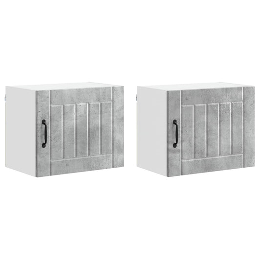 Mobile da cucina 2 pcs Grigio cemento 50 x 31 x 40 cm 884901