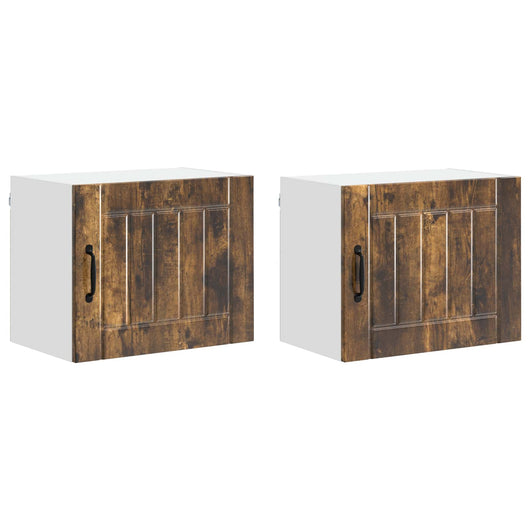 Mobile da cucina 2 pz-Set di 2 Armadio da cucina Rovere fum¨¦ 50 x 31 x 40 cm 836135