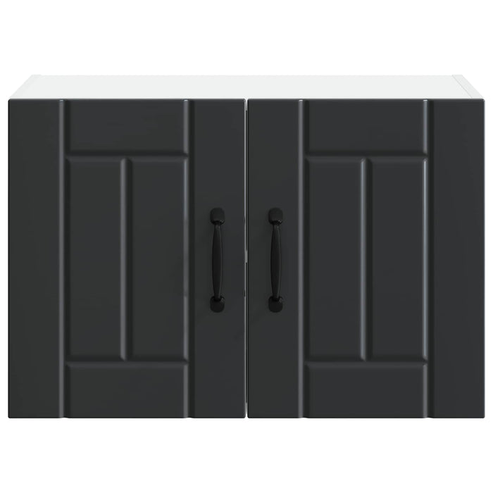 Pensile cucina con porta-Mobile Cucina da Parete Nero 60 x 31 x 40 cm Legno multistrato 711482