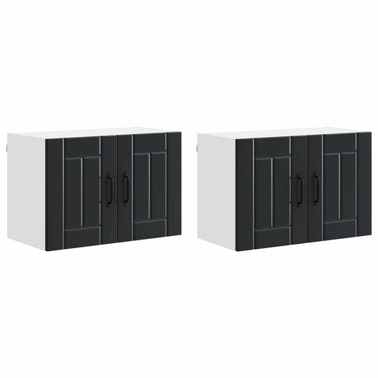 Mobile da cucina 2 pcs Nero 60 x 31 x 40 cm Legno multistrato 884917