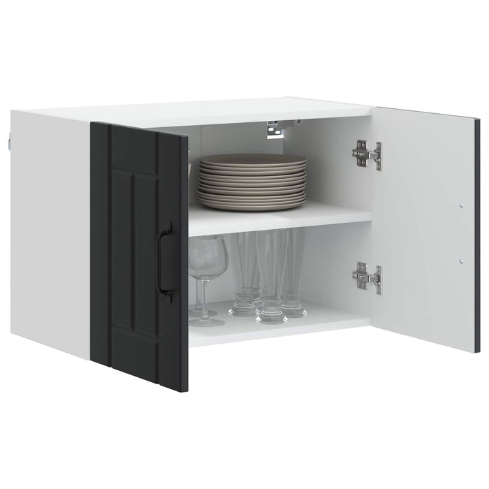 Mobile da cucina 2 pz-Set di 2 Armadio da cucina Nero 60 x 31 x 40 cm Legno multistrato 542519