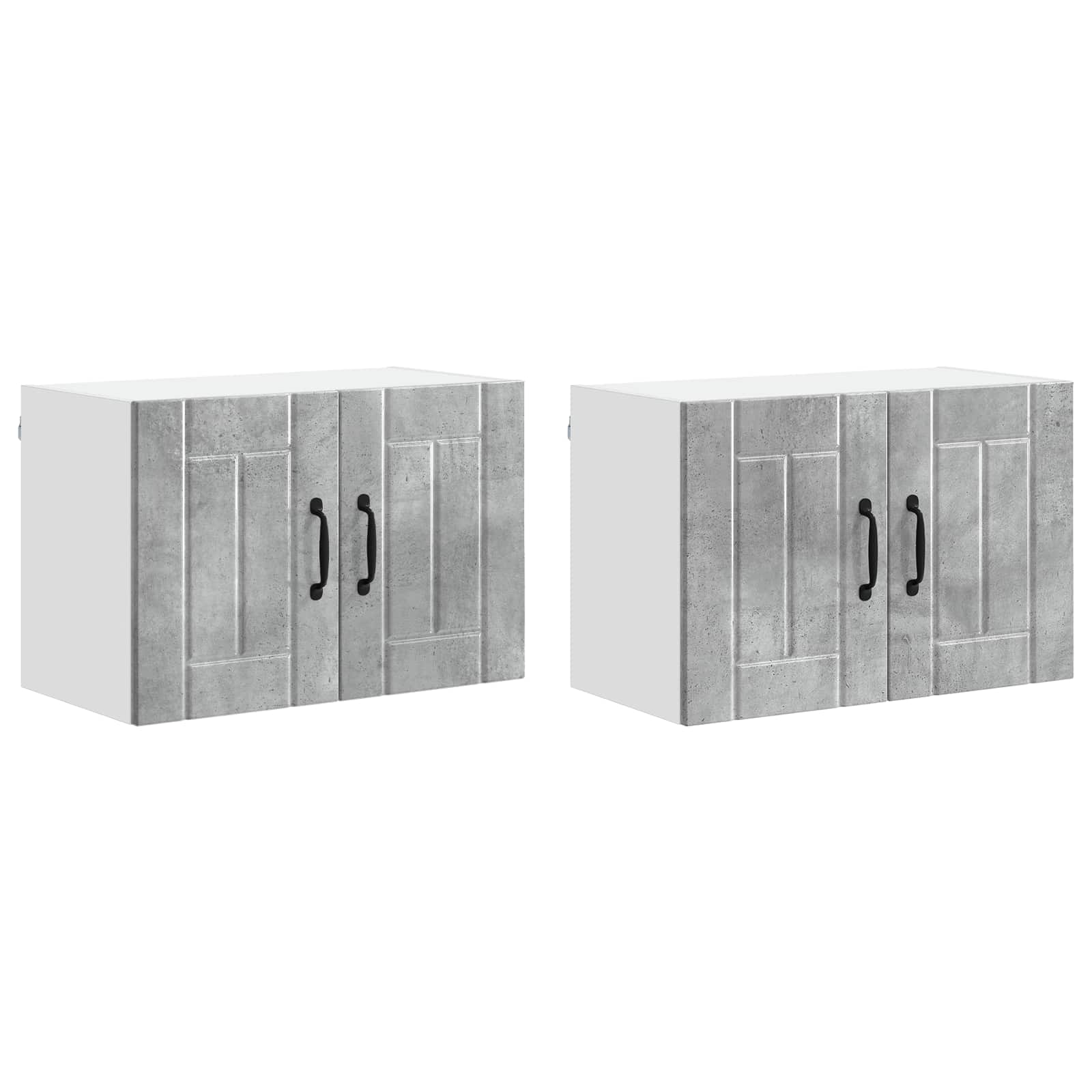 Armadi a pareti per cucina 2 pz-Set di 2 Armadi sospesi per Cucina Grigio cemento 60 x 31 x 40 cm