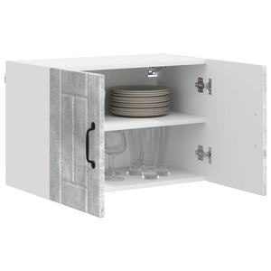 Armadi a pareti per cucina 2 pz-Set di 2 Armadi sospesi per Cucina Grigio cemento 60 x 31 x 40 cm