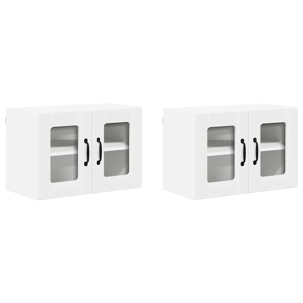 Pensile cucina 2 pcs Bianco 60 x 31 x 40 cm Legno multistrato 884966