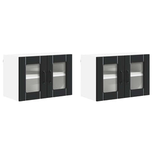 Mobile da cucina 2 pcs Nero 60 x 31 x 40 cm Legno multistrato 884968