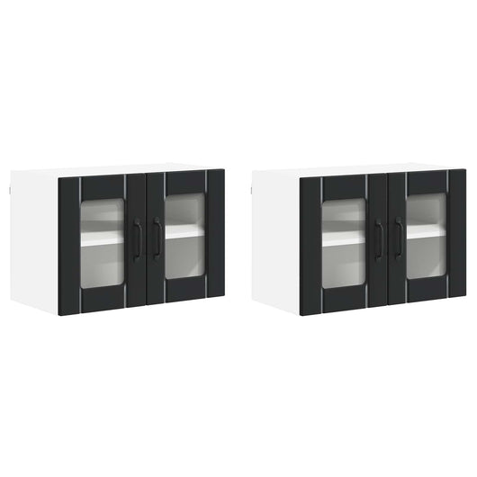 Mobile da cucina 2 pcs Nero 60 x 31 x 40 cm Legno multistrato 884968