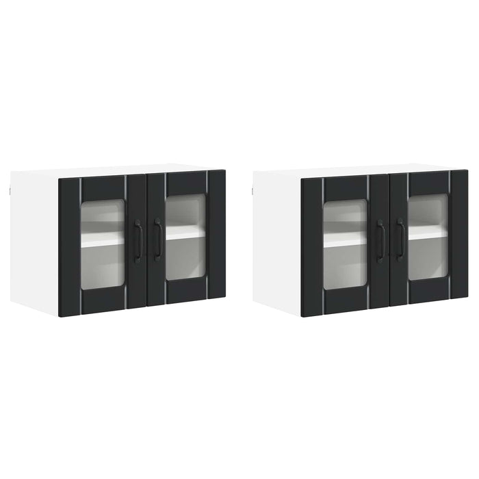 Mobile da cucina 2 pcs Nero 60 x 31 x 40 cm Legno multistrato 884968
