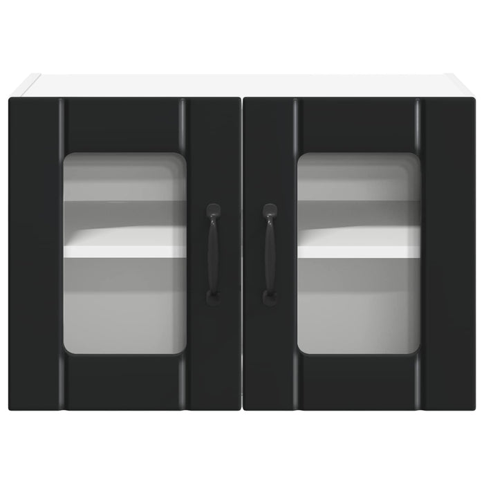 Mobile da cucina 2 pz-Set di 2 Armadio da cucina Nero 60 x 31 x 40 cm Legno multistrato 784266