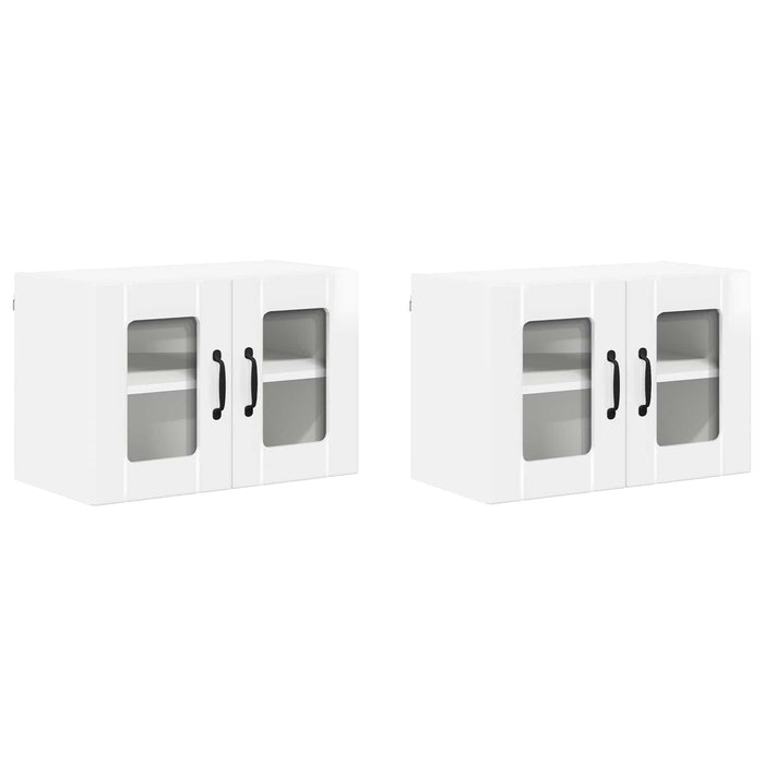 Mobile da cucina 2 pz-Set di 2 Armadio da cucina Bianco Lucido 60 x 31 x 40 cm 697171